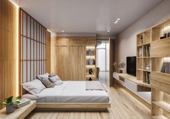 Thiết kế nội thất nhà ở theo phong cách Nhật Bản đơn giản mộc mạc